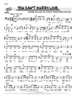page one of You Can't Hurry Love (Real Book – Melody & Chords)