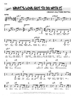 page one of What's Love Got To Do With It (Real Book – Melody & Chords)