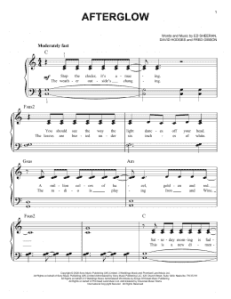 page one of Afterglow (Very Easy Piano)