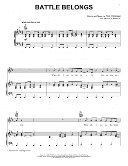 page one of Battle Belongs (Piano, Vocal & Guitar Chords (Right-Hand Melody))