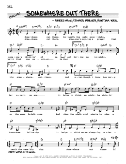 page one of Somewhere Out There (Real Book – Melody, Lyrics & Chords)
