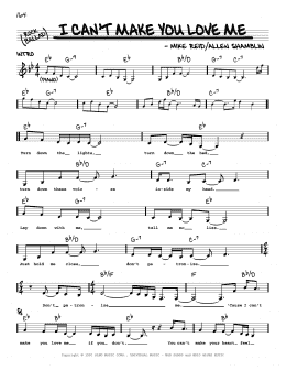 page one of I Can't Make You Love Me (Real Book – Melody, Lyrics & Chords)