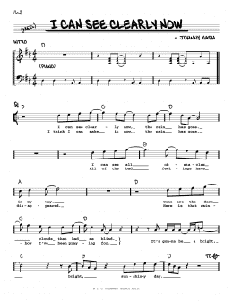 page one of I Can See Clearly Now (Real Book – Melody, Lyrics & Chords)