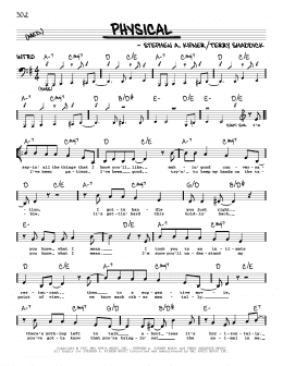 page one of Physical (Real Book – Melody, Lyrics & Chords)