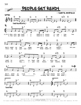 page one of People Get Ready (Real Book – Melody, Lyrics & Chords)