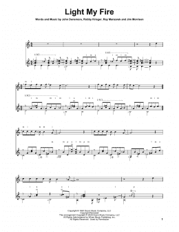 page one of Light My Fire (Solo Guitar)