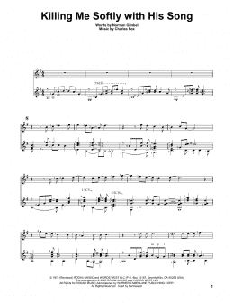 page one of Killing Me Softly With His Song (Solo Guitar)