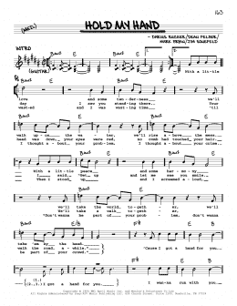 page one of Hold My Hand (Real Book – Melody, Lyrics & Chords)