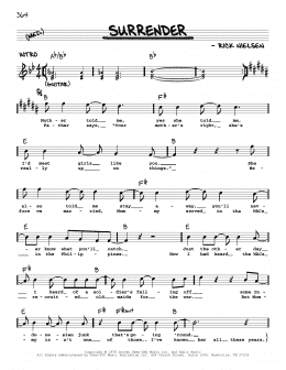 page one of Surrender (Real Book – Melody, Lyrics & Chords)