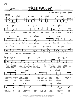 page one of Free Fallin' (Real Book – Melody, Lyrics & Chords)