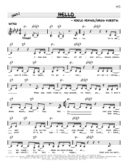 page one of Hello (Real Book – Melody, Lyrics & Chords)