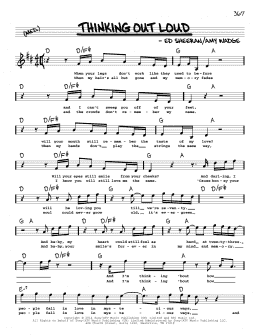 page one of Thinking Out Loud (Real Book – Melody, Lyrics & Chords)