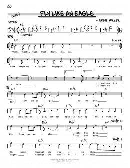 page one of Fly Like An Eagle (Real Book – Melody, Lyrics & Chords)
