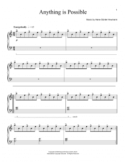 page one of Anything Is Possible (Piano Solo)