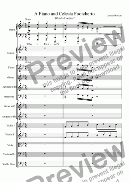 page one of A Piano and Celesta Footcherto