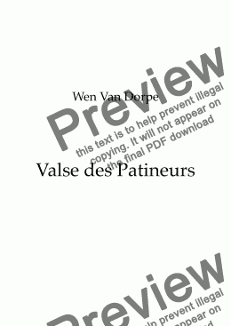 page one of Valse des Patineurs