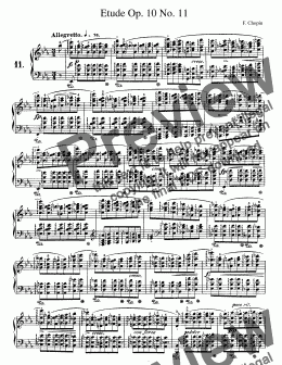 page one of Chopin Etude Op. 10 No. 11 in Eb Major