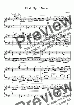 page one of Chopin Etude Op. 10 No. 4 C-sharp Minor Torrent