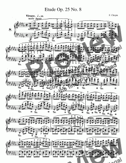 page one of Chopin Etude Op. 25 No. 8 in Db Major