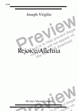page one of Rejoice-Alleluia for mixed choir with piano