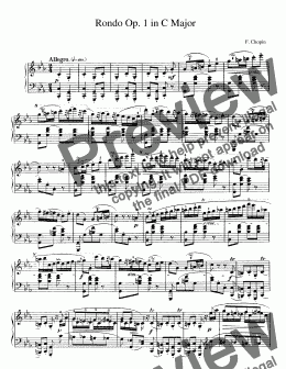 page one of Chopin Rondo Op. 1 in C Minor