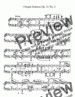 page one of Chopin Scherzo Op. 31 No. 2 in Bb Minor