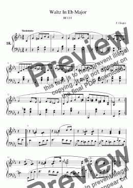 page one of Chopin Waltz BI. 133 in Eb Major