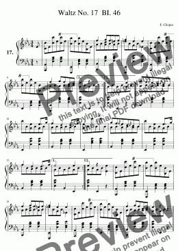 page one of Chopin Waltz BI. 46 No. 17 in Eb Major