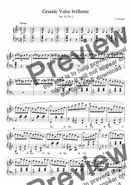 page one of Chopin Waltz Op. 34 No. 3 in F Major  Grande Waltz Brillante