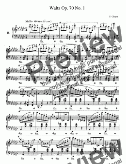 page one of Chopin Waltz Op. 70 No. 1