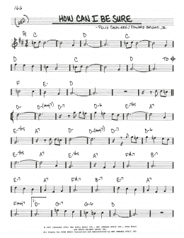 page one of How Can I Be Sure (Real Book – Melody & Chords)