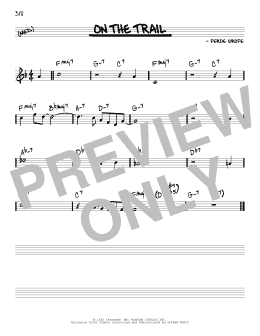 page one of On The Trail (Real Book – Melody & Chords)