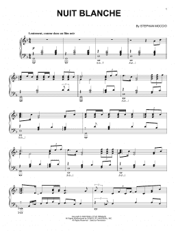 page one of Nuit Blanche (Piano Solo)