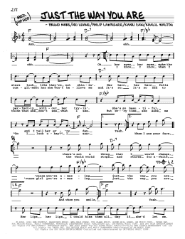 page one of Just The Way You Are (Real Book – Melody, Lyrics & Chords)
