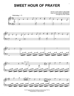 page one of Sweet Hour Of Prayer (Piano Solo)