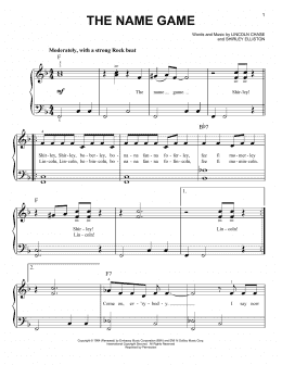 page one of The Name Game (Easy Piano)