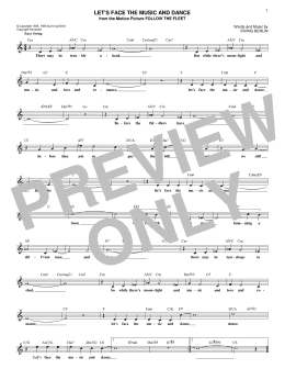 page one of Let's Face The Music And Dance (Lead Sheet / Fake Book)