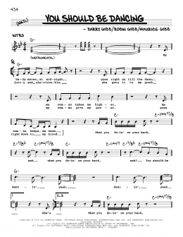 page one of You Should Be Dancing (Real Book – Melody, Lyrics & Chords)