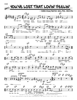page one of You've Lost That Lovin' Feelin' (Real Book – Melody, Lyrics & Chords)