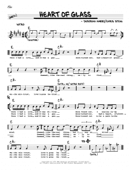 page one of Heart Of Glass (Real Book – Melody, Lyrics & Chords)