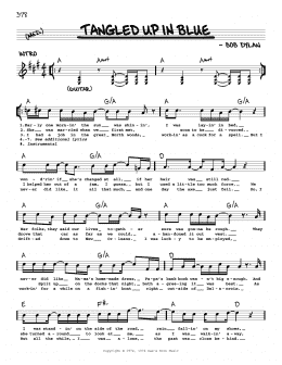 page one of Tangled Up In Blue (Real Book – Melody, Lyrics & Chords)