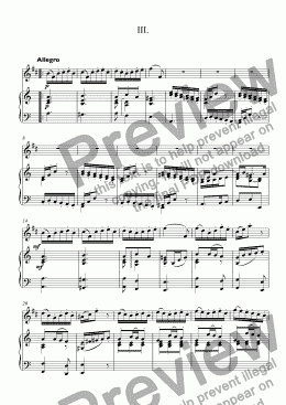 page one of Marcello - Concerto in A minor BWV 974 - III. Presto for trumpet Bb & piano