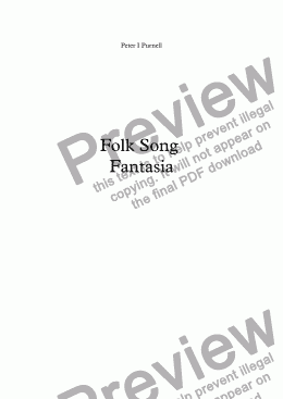 page one of Folk Song Fantasia