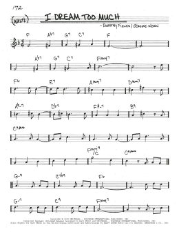 page one of I Dream Too Much (Real Book – Melody & Chords)