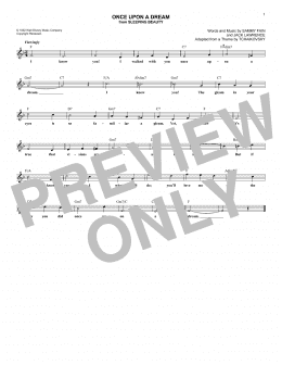 page one of Once Upon A Dream (from Sleeping Beauty) (Lead Sheet / Fake Book)
