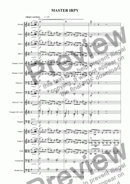 page one of Master Irpy score & parts