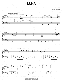 page one of Luna (Piano Solo)
