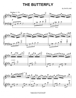 page one of The Butterfly (Piano Solo)