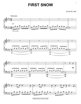 page one of First Snow (Piano Solo)
