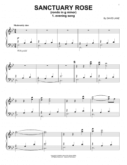 page one of Evening Song (Piano Solo)